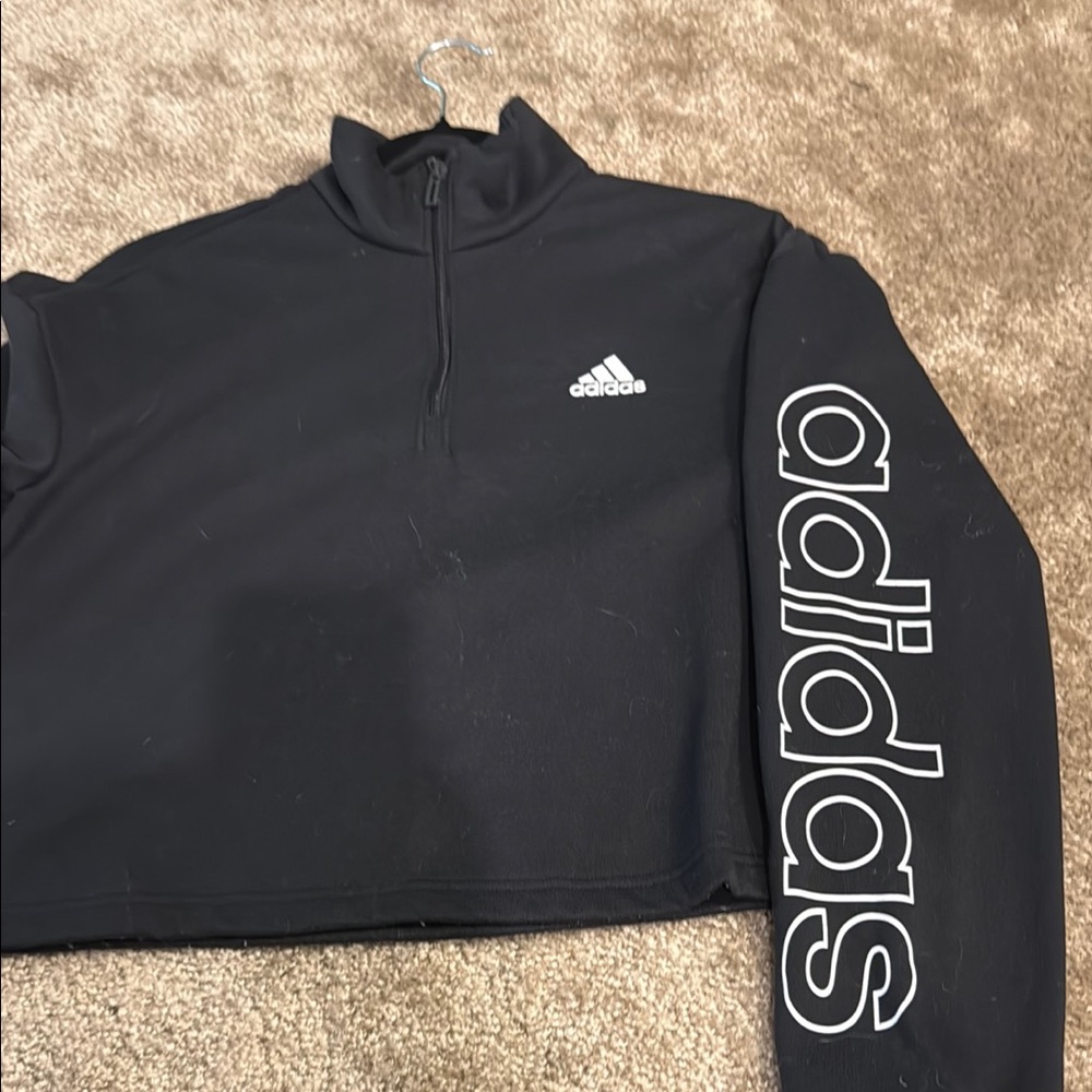 Adidas Black Quarter-Zip Pullover